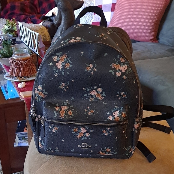Coach Floral Backpack - Picture 1 of 8